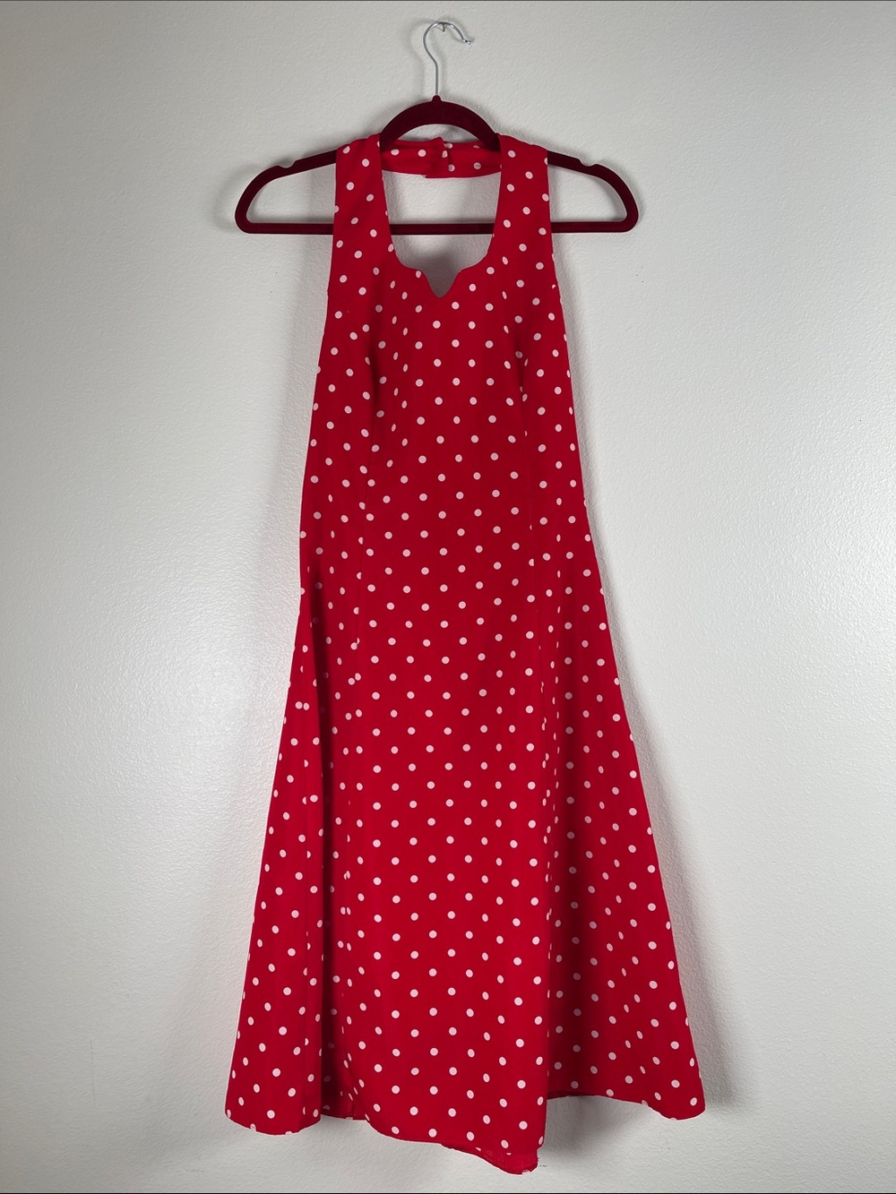 Red Polka Dot Halter Kids Dress